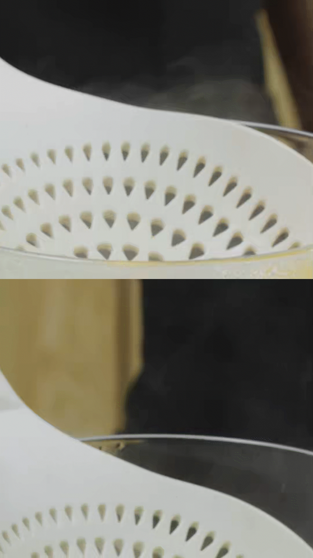 玉米筍對半切開、口蘑切片、豌豆去殼
