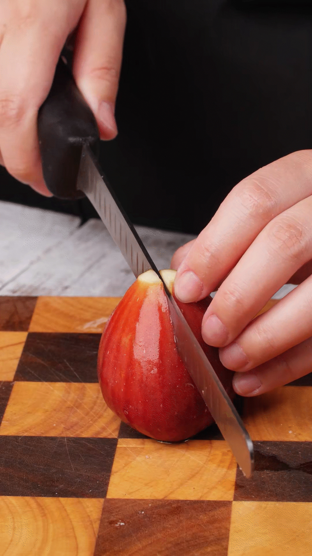 無花果洗凈改刀
